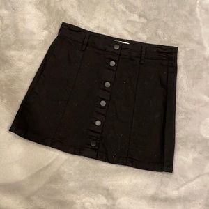 black button up skirt